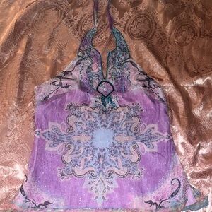 Elegant Purple Halter Top